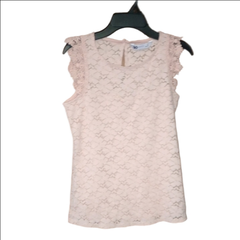 SO Lace Tank Top Light Pink Women’s XS Camisole Sleeveless
